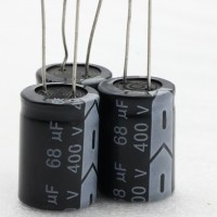 直插插件铝电解电容400V/68UF直插铝电解电容